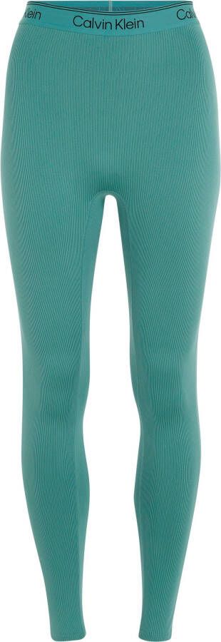 Calvin Klein Elastische polyester leggings met opvallende logoband Groen Dames