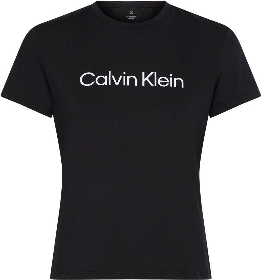 Calvin Klein Performance Shirt met ronde hals WO SS T-Shirt met markant calvin klein opschrift