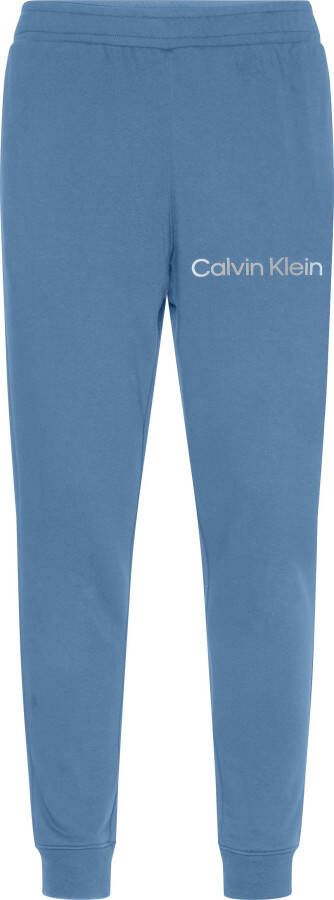 Calvin Klein Blauwe Katoenen Sportbroek met Elastische Taille Blauw Heren