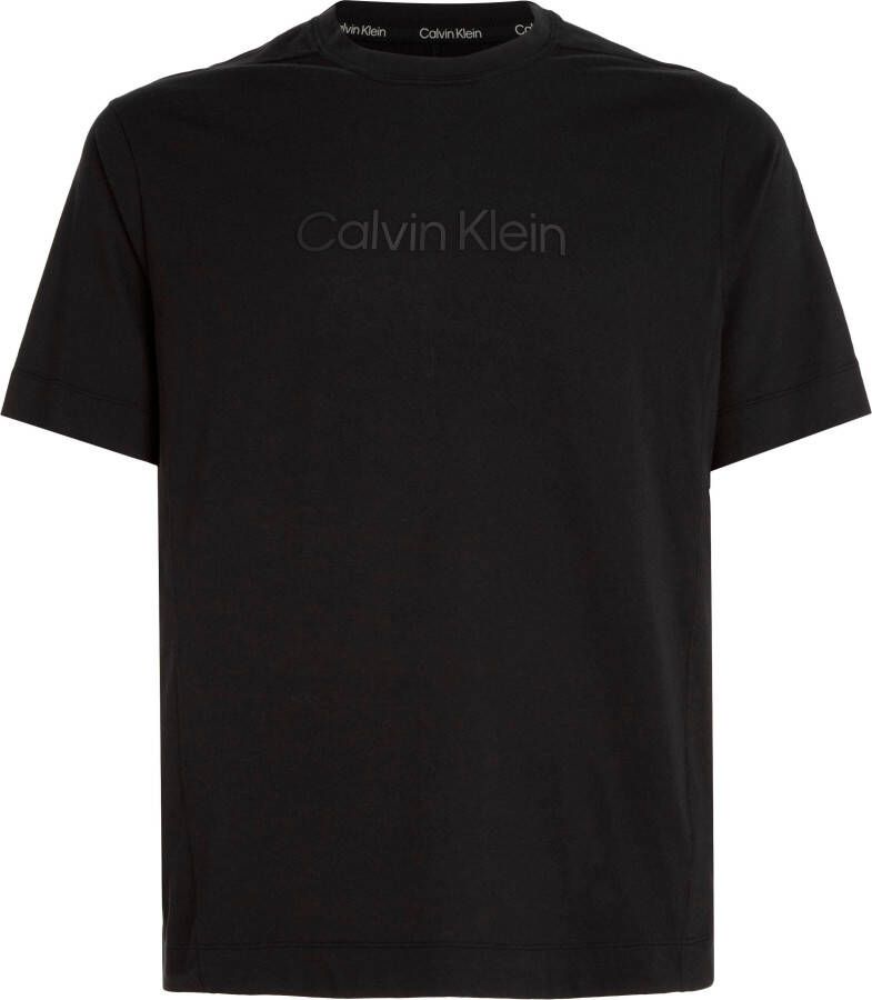 Calvin Klein Heren Zwart Beauty Katoenmix T-shirt met Logo Black Heren
