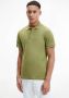 CALVIN KLEIN Heren Polo's & T-shirts Stretch Pique Tipping Slim Polo Groen - Thumbnail 3