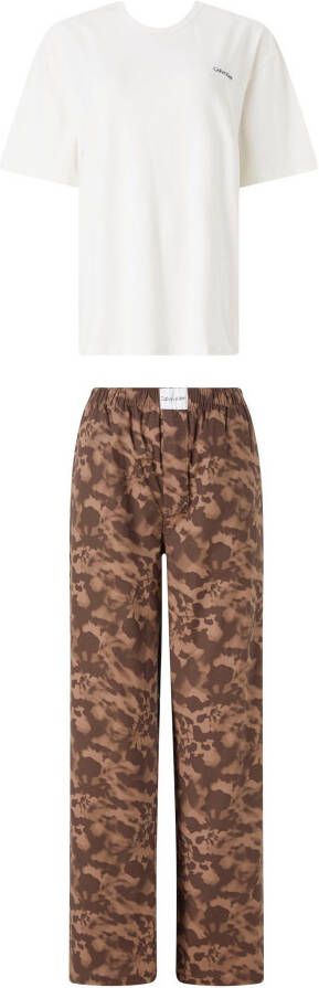 Calvin Klein Pyjama SLEEP SET met gedessineerde broek (set 2-delig)
