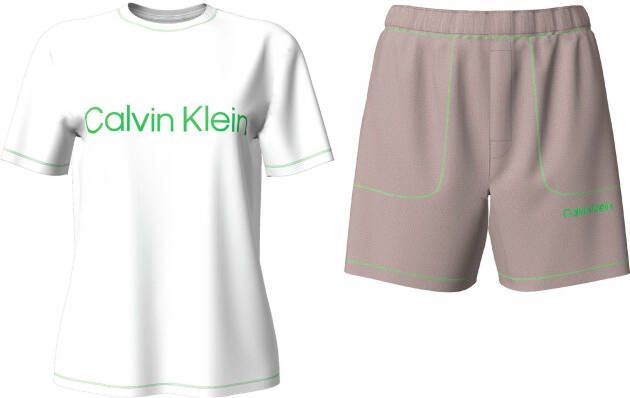Calvin Klein Pyjama S S SLEEP SET met merklabel (2-delig)