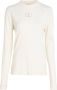 Calvin Klein Jeans Badge Rib Long Sleev J20J220295Ybi White Dames - Thumbnail 3