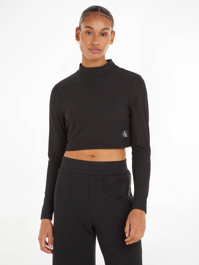 Calvin Klein Jeans Zwarte T-shirt met lange mouwen voor dames Black Dames