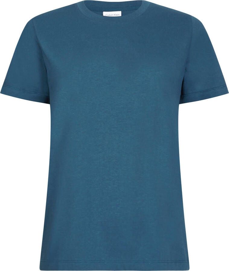 Calvin Klein Shirt met ronde hals MICRO LOGO REGULAR T-SHIRT met stijlvolle -logo op borsthoogte