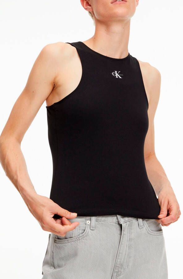 Calvin Klein Shirt met ronde hals van katoen-stretch