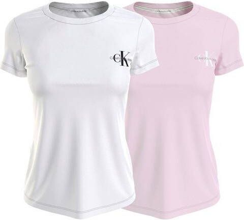 Calvin Klein Shirt met ronde hals(set Set van 2 )