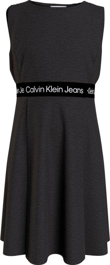 Calvin Klein Shirtjurk LOGO TAPE PUNTO SLEEVELESS DRESS