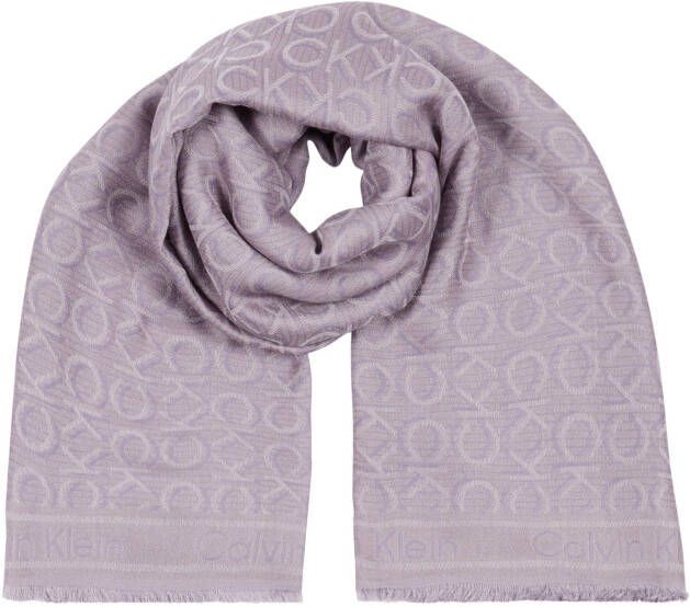 CK Calvin Klein Sjaal met all-over motief model 'MONOGRAM'
