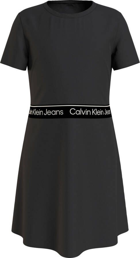 Calvin Klein Skaterjurk LOGO TAPE SS PUNTO DRESS