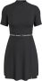 Calvin Klein Jeans Zwarte Jurk voor Dames Korte Mouw Herfst Winter Black Dames - Thumbnail 1