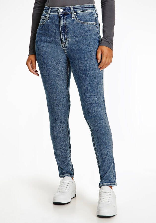 Calvin Klein Skinny fit jeans High rise skinny met ck monogram logoborduursel & badge
