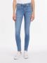 Calvin Klein Slim Fit Gewassen Jeans met Logo Detail Blauw Dames - Thumbnail 3