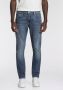 Calvin Klein Gewassen Blauwe Katoenen Jeans met Logodetail Blauw Heren - Thumbnail 2