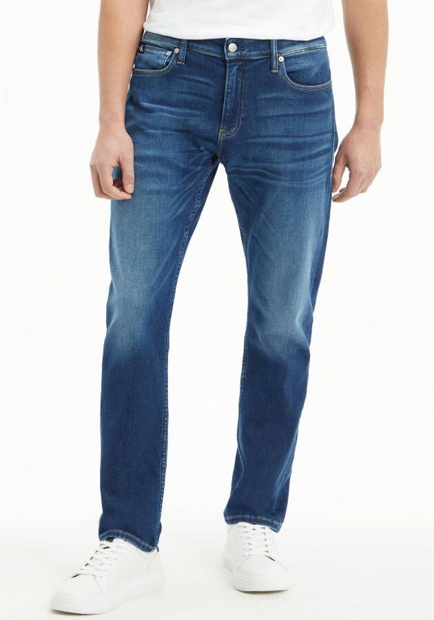 Calvin Klein Slim-Fit Blauwe Jeans met Unieke Kleurencombinatie Blue Heren