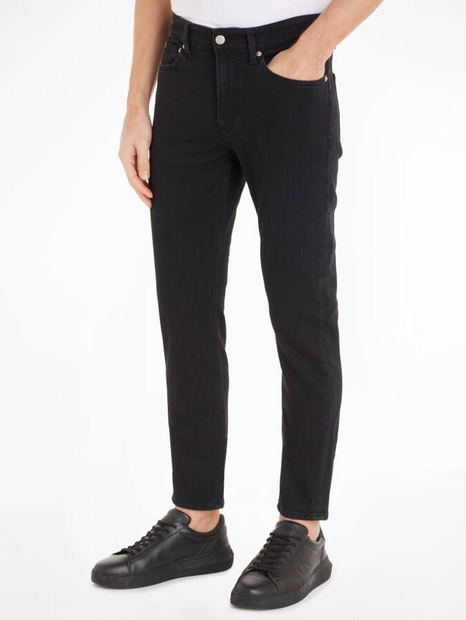 Calvin Klein Jeans Slim fit jeans met labeldetails