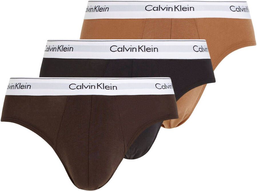 Calvin Klein Slip met logo-opschrift op de onderbroekband (set 3 stuks Set van 3)