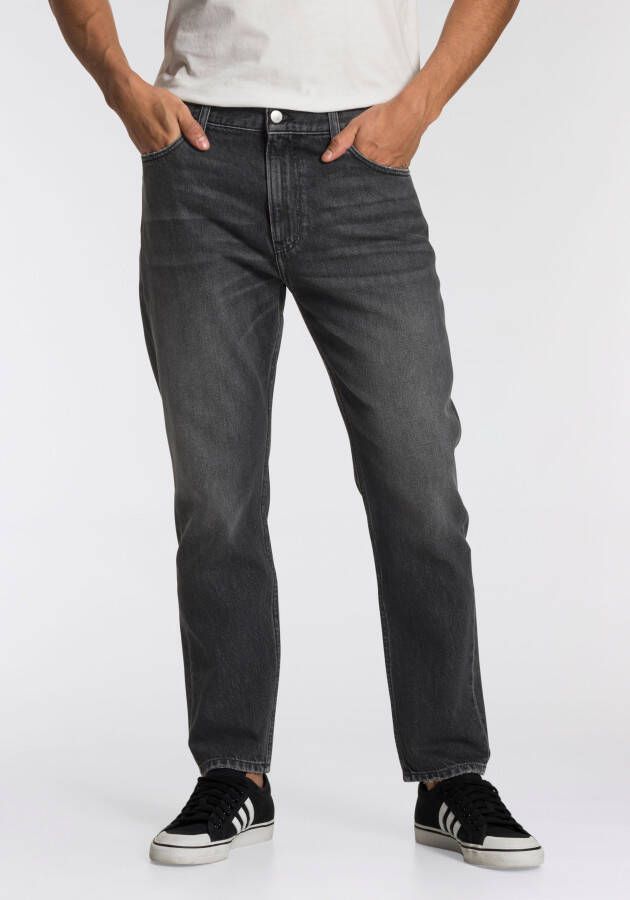 Calvin Klein Zwarte Straight Jeans Upgrade Black Heren