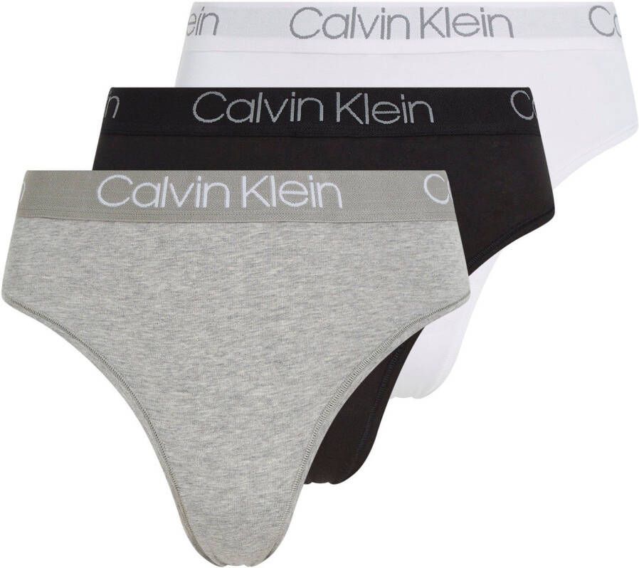 Calvin Klein Underwear High waist slip met label in band in set van 3 stuks