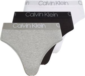 Calvin Klein String 3PK HIGH WAIST THONG (3 stuks Set van 3)