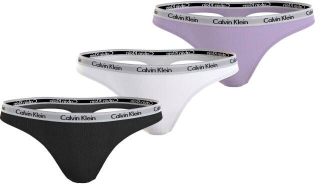 Calvin Klein T-string THONG 3PK (FF) in plus-size-maten (3 stuks Set van 3)