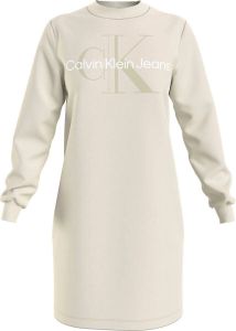Calvin Klein Sweatjurk GLOSSY MONOGRAM CREW NECK DRESS