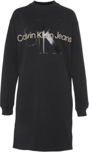 Calvin Klein Sweatjurk GLOSSY MONOGRAM CREW NECK DRESS