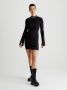 Calvin Klein Jeans Zwarte Intarsia Jurk met Splitmouwen Black Dames - Thumbnail 1
