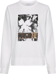 Calvin Klein Sweatshirt FLOWER PRINT LOGO SWEATSHIRT met abstracte frontprint