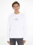 Calvin Klein Heren Wit Gloss Stencil Logo Sweatshirt White Heren - Thumbnail 1