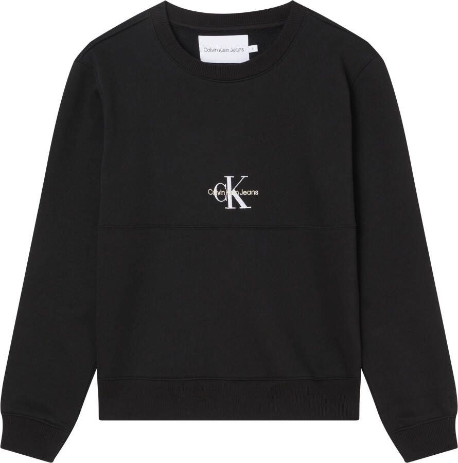Calvin Klein Sweatshirt MONOGRAM LOGO CREW NECK met markante deelnaad