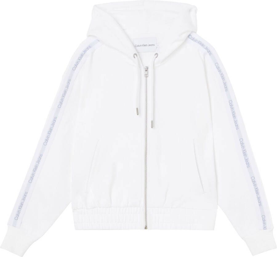 Calvin Klein Jeans Logo Hoodie Top White Dames