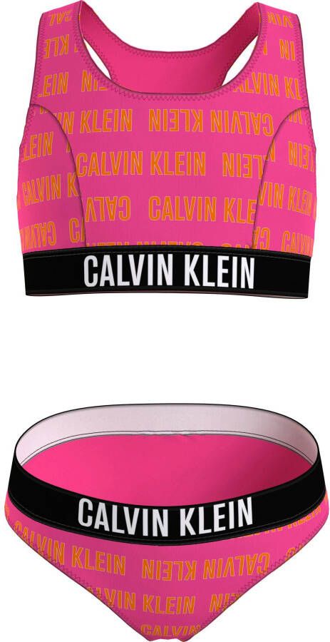 Calvin Klein Swimwear Bustierbikini BRALETTE BIKINI SET-PRINT met calvin klein-logoprint