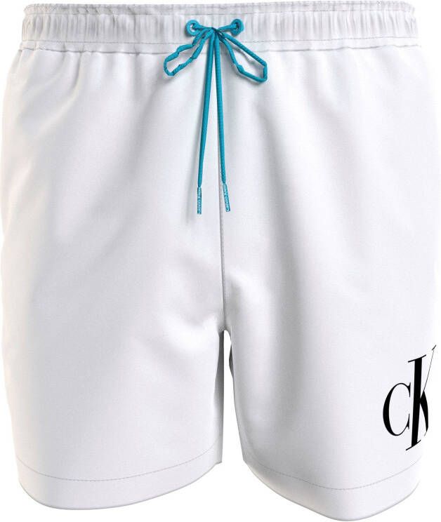 Calvin Klein Witte Heren Zwemboxershorts White Heren