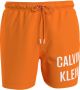 Calvin Klein Logo Zwembroek Oranje Km0Km00794 SEB Oranje Heren - Thumbnail 2