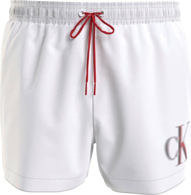 Calvin Klein Heren Zwemkleding van Gerecycled Polyester White Heren