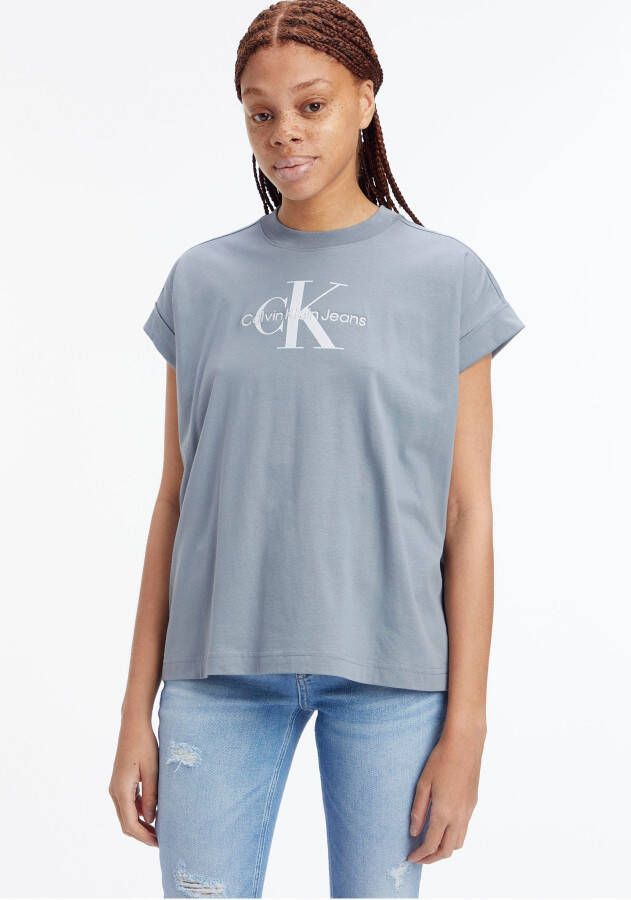 Calvin Klein T-shirt met brede omgeslagen boorden aan de mouwen