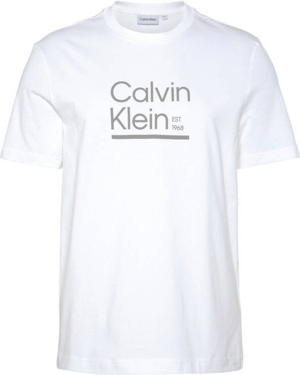 CK Calvin Klein T-shirt van katoen met labeldetail