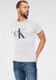 Calvin Klein Jeans Witte Print Heren T-shirt White Heren - Thumbnail 3