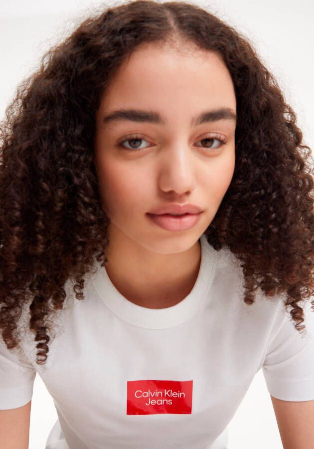 Calvin Klein T-shirt INSTITUTIONAL BOX SLIM TEE met een ronde hals