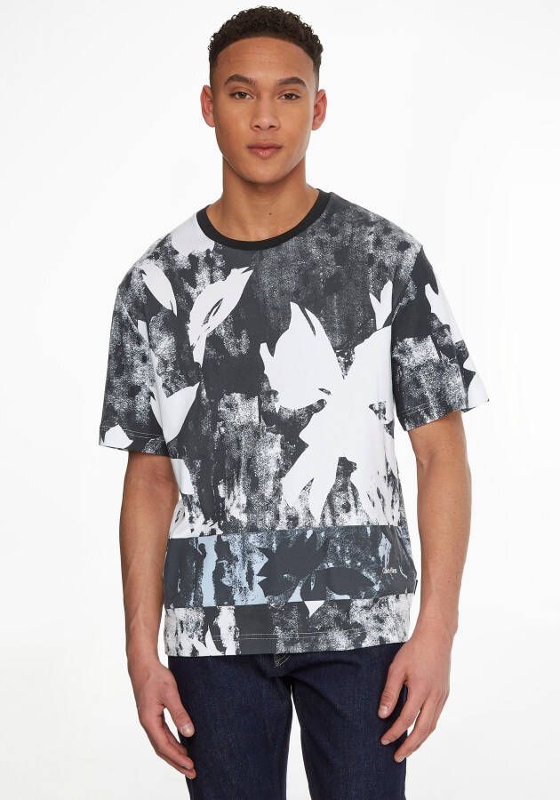 CK Calvin Klein Comfort fit T-shirt met all-over motief