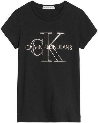 Calvin Klein T shirt MONOGRAM OUTLINE SLIM T SHIRT met glanzend logo opschrift