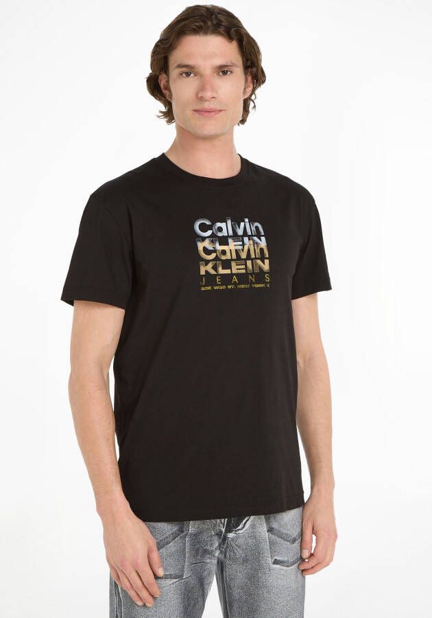Calvin Klein Zwart T-shirt voor heren met iconisch logo Black Heren