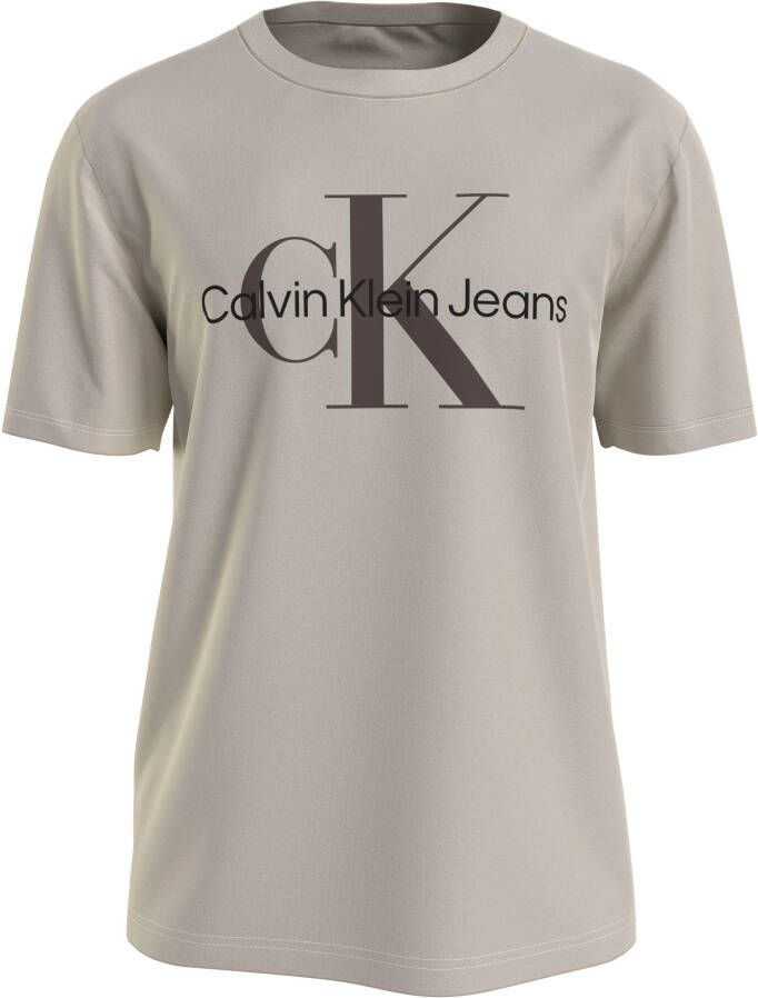 Calvin Klein Heren Overgang Katoenen T-Shirt Beige Heren