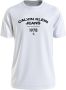 Calvin Klein Jeans Heren Print T-shirt Wit Korte Mouw White Heren - Thumbnail 3