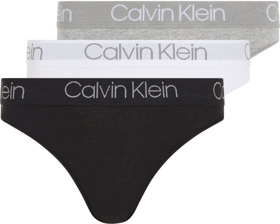 Calvin Klein T-string 3PK HIGH LEG TANGA (3 stuks Set van 3)