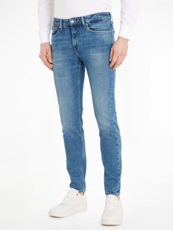 Calvin Klein Slim Taper Jeans Gewassen Effect Blue Heren