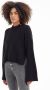 Calvin Klein Zwarte Trui Fluffy Wide Open Sleeves Sweater - Thumbnail 3