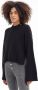 CALVIN KLEIN Dames Truien & Vesten Fluffy Wide Open Sleeves Sweater Zwart - Thumbnail 3